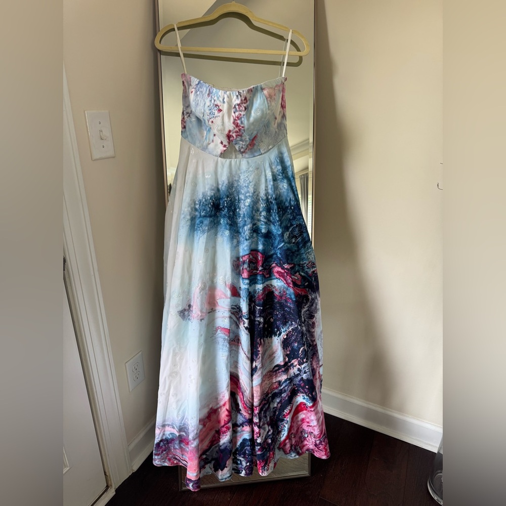 Anthropologie Strapless Multicolor Dress